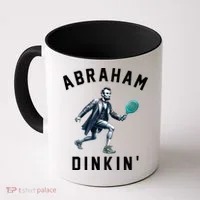 Abraham Dinkin Funny Pickleball Player Coffee Mug thumb 0