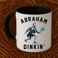 Abraham Dinkin Funny Pickleball Player Coffee Mug thumb 2