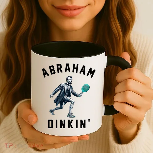 Abraham Dinkin Funny Pickleball Player Coffee Mug