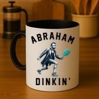 Abraham Dinkin Funny Pickleball Player Coffee Mug thumb 4
