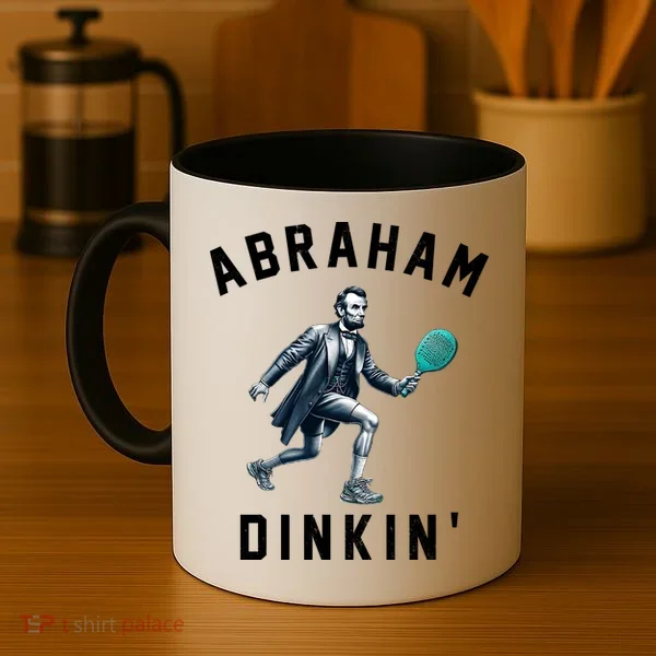 Abraham Dinkin Funny Pickleball Player Coffee Mug