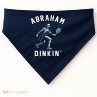 Abraham Dinkin Funny Pickleball Player USA-Made Doggie Bandana thumb 0