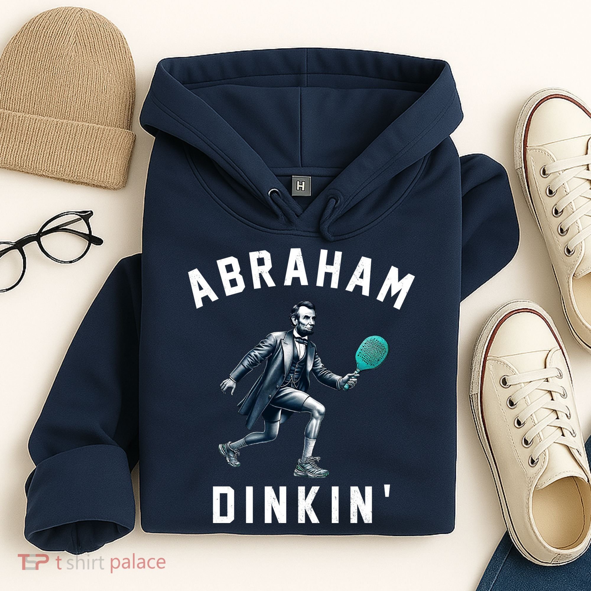 Abraham Dinkin Funny Pickleball Player Hoodie