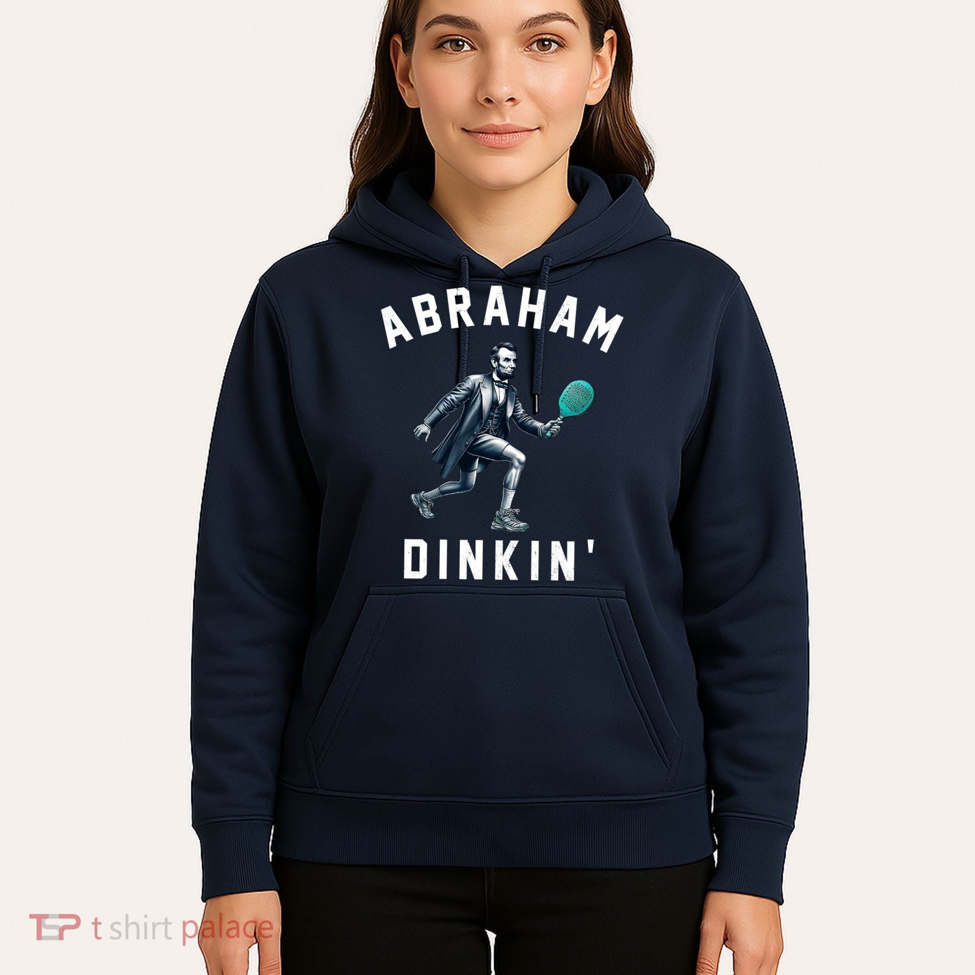 Abraham Dinkin Funny Pickleball Player Hoodie