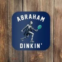 Abraham Dinkin Funny Pickleball Player Coaster thumb 0