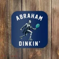 Abraham Dinkin Funny Pickleball Player Coaster thumb 0