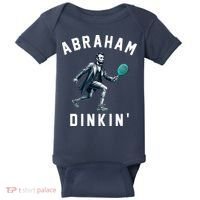 Abraham Dinkin Funny Pickleball Player Baby Bodysuit thumb 0