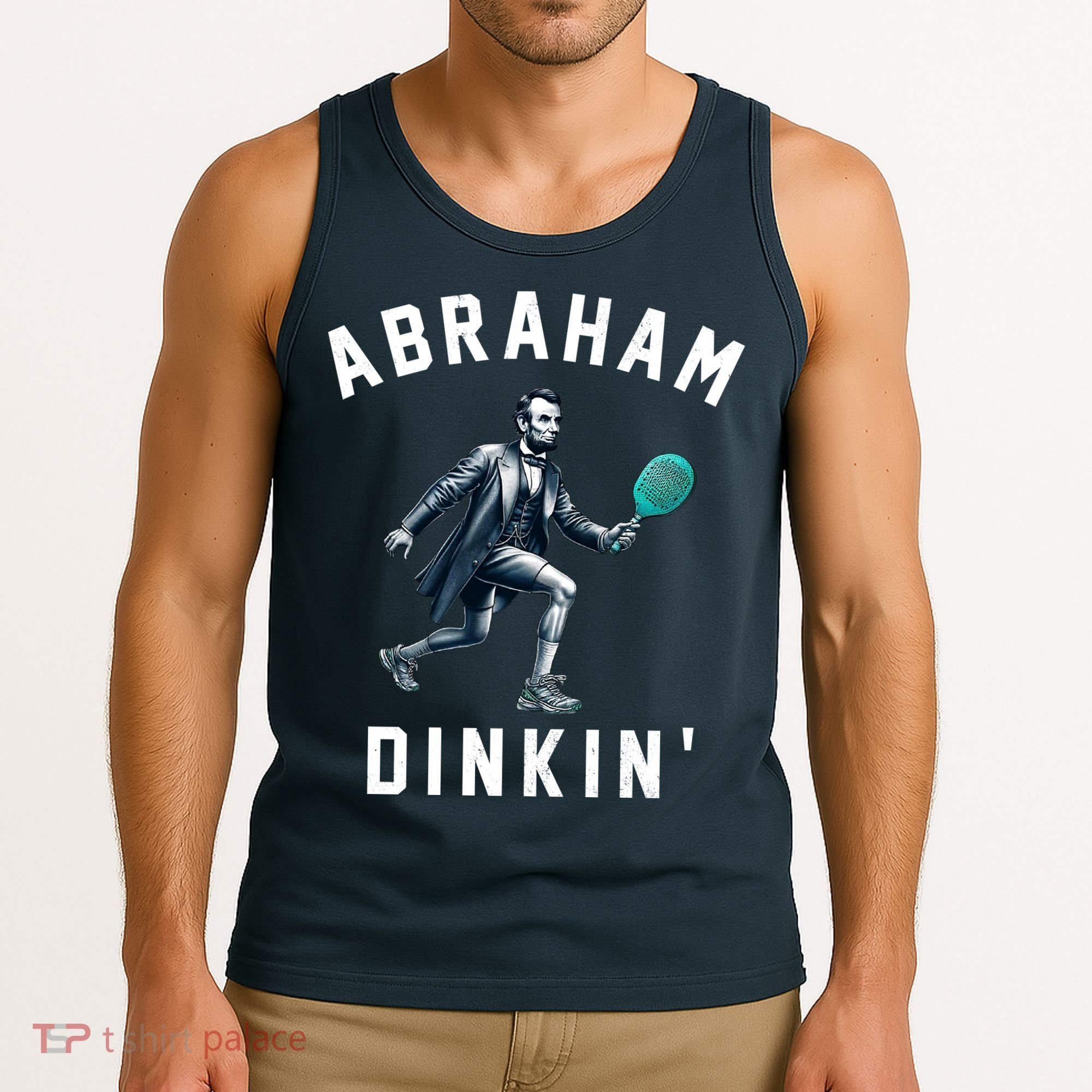 Abraham Dinkin Funny Pickleball Player Tank Top
