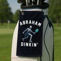 Abraham Dinkin Funny Pickleball Player Golf Towel thumb 2