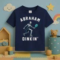 Abraham Dinkin Funny Pickleball Player Toddler T-Shirt thumb 3