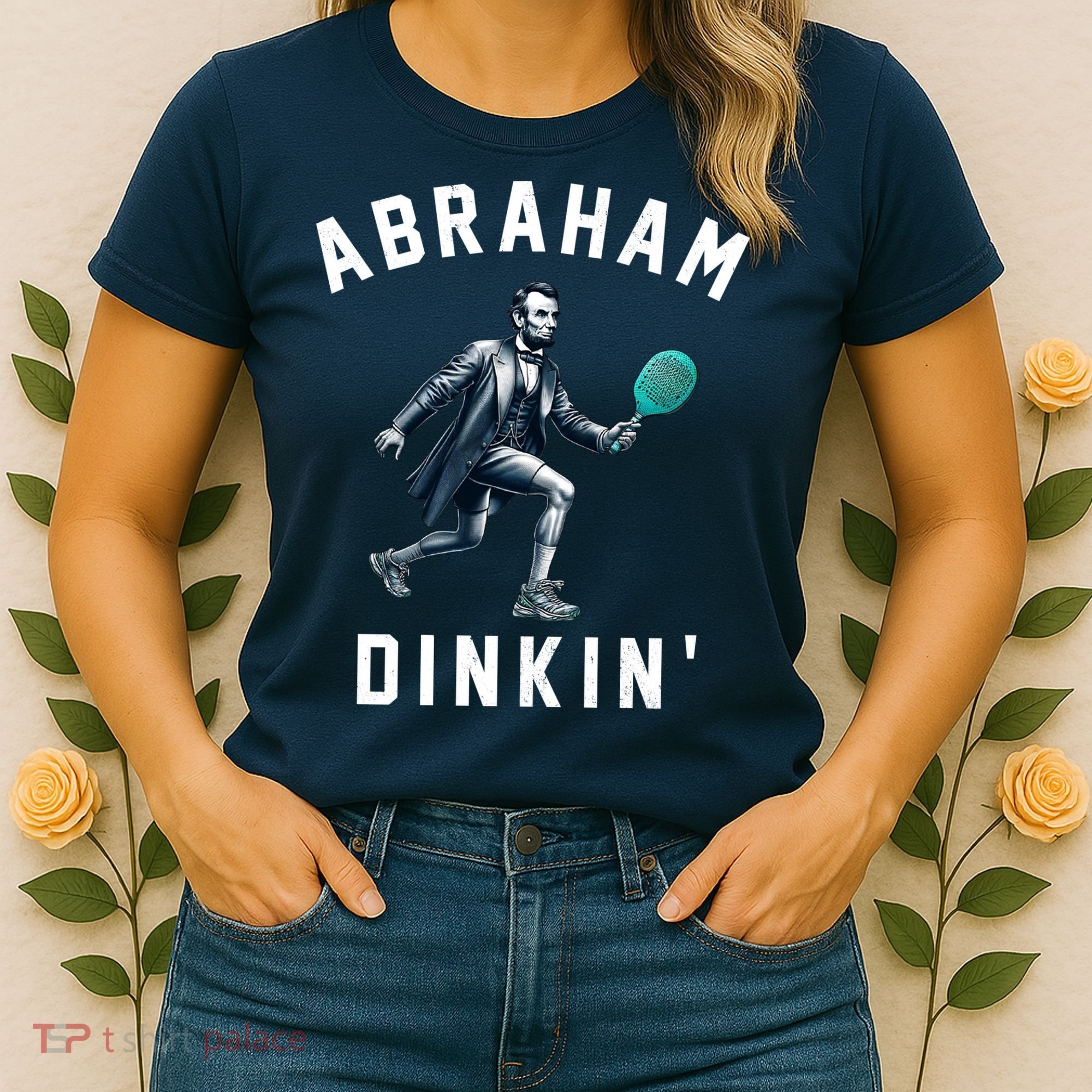 Abraham Dinkin Funny Pickleball Player Women's T-Shirt