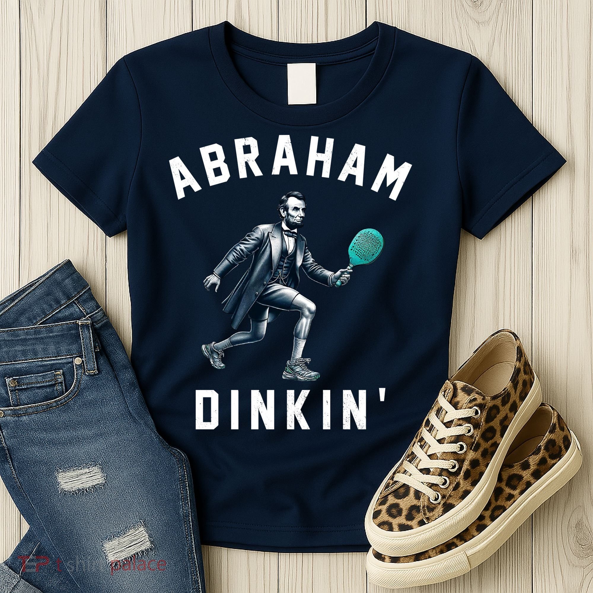 Abraham Dinkin Funny Pickleball Player Women's T-Shirt