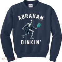 Abraham Dinkin Funny Pickleball Player Kids Sweatshirt thumb 0