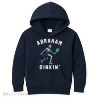 Abraham Dinkin Funny Pickleball Player Kids Hoodie thumb 0