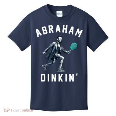 Abraham Dinkin Funny Pickleball Player Kids T-Shirt