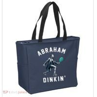 Abraham Dinkin Funny Pickleball Player Tote Bag thumb 2