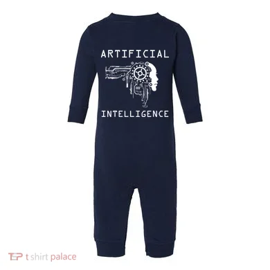 AI Developer Gift Artificial Brain Artificial Intelligence Infant Fleece One Piece