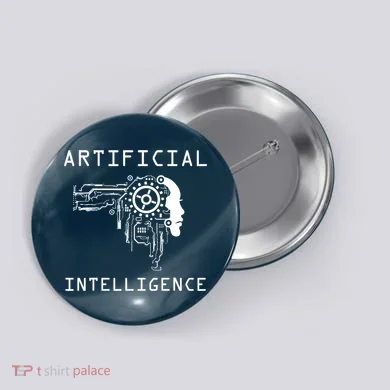 AI Developer Gift Artificial Brain Artificial Intelligence Button