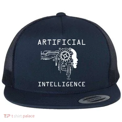 AI Developer Gift Artificial Brain Artificial Intelligence Flat Bill Trucker Hat