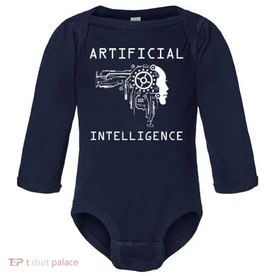 AI Developer Gift Artificial Brain Artificial Intelligence Baby Long Sleeve Bodysuit