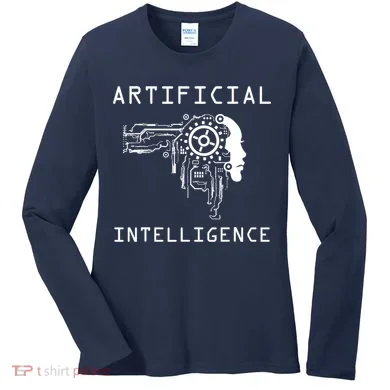 AI Developer Gift Artificial Brain Artificial Intelligence Women's Long Sleeve Shirt