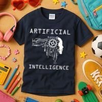 AI Developer Gift Artificial Brain Artificial Intelligence Kids T-Shirt thumb 3