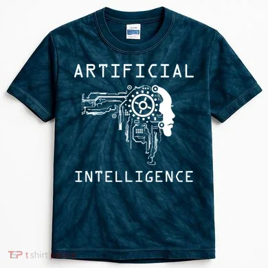 AI Developer Gift Artificial Brain Artificial Intelligence Kids Tie-Dye T-Shirt