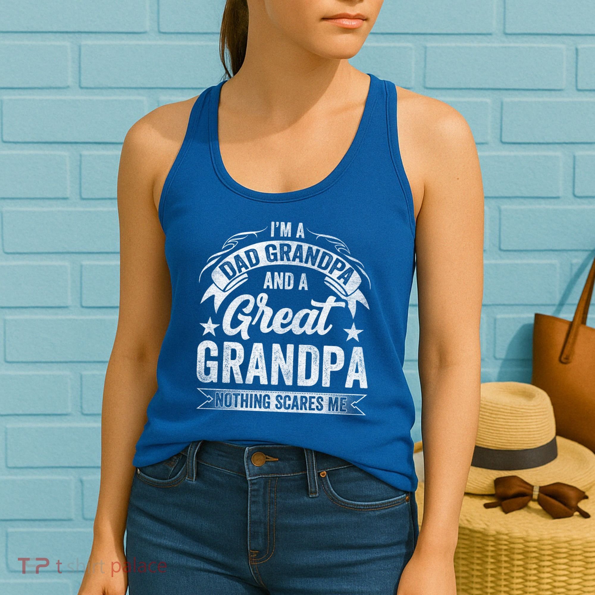 A Dad Grandpa And Great Grandpa Grandma Fatherhood Meaningful Gift Women's Tank Top