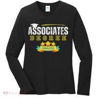 Associates Degree Graduation Senior Celebration Grad Party Women's Long Sleeve Shirt thumb 0