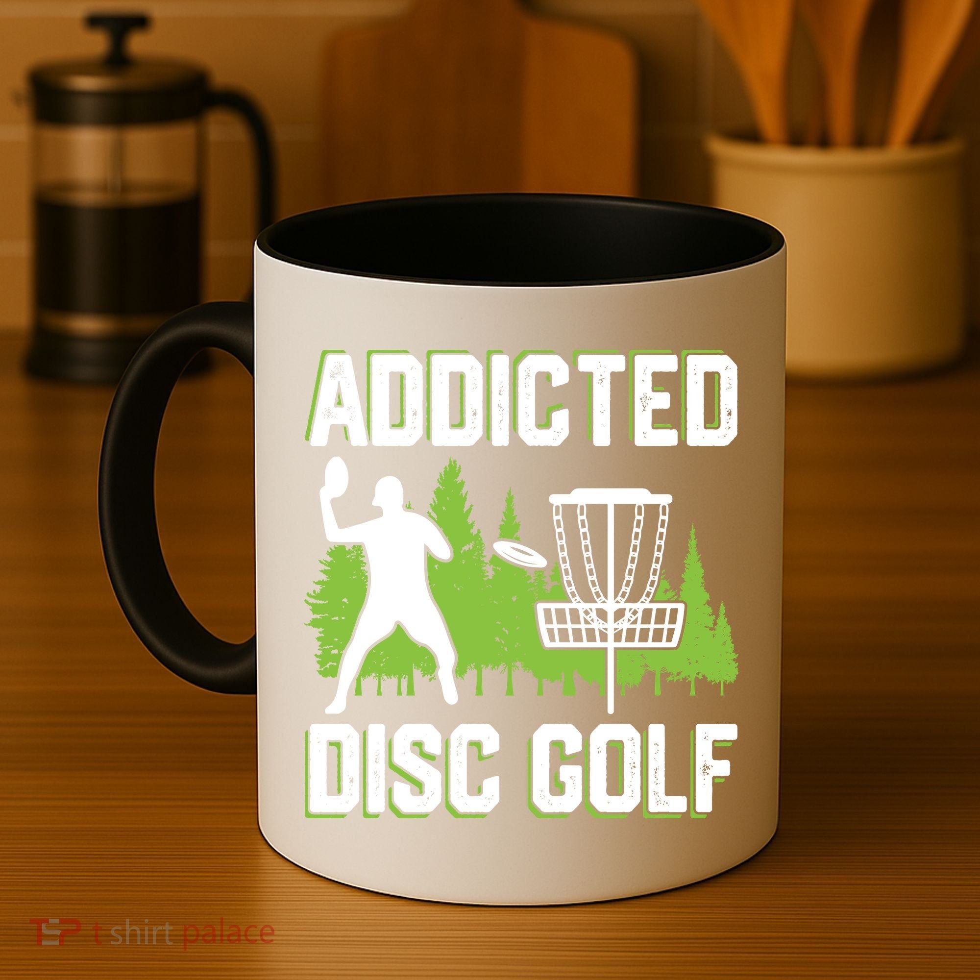 Addicted Disc Golf Tree Frisbee Golf Lovers Gift Coffee Mug