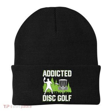 Addicted Disc Golf Tree Frisbee Golf Lovers Gift Beanie
