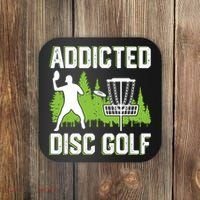 Addicted Disc Golf Tree Frisbee Golf Lovers Gift Coaster thumb 0