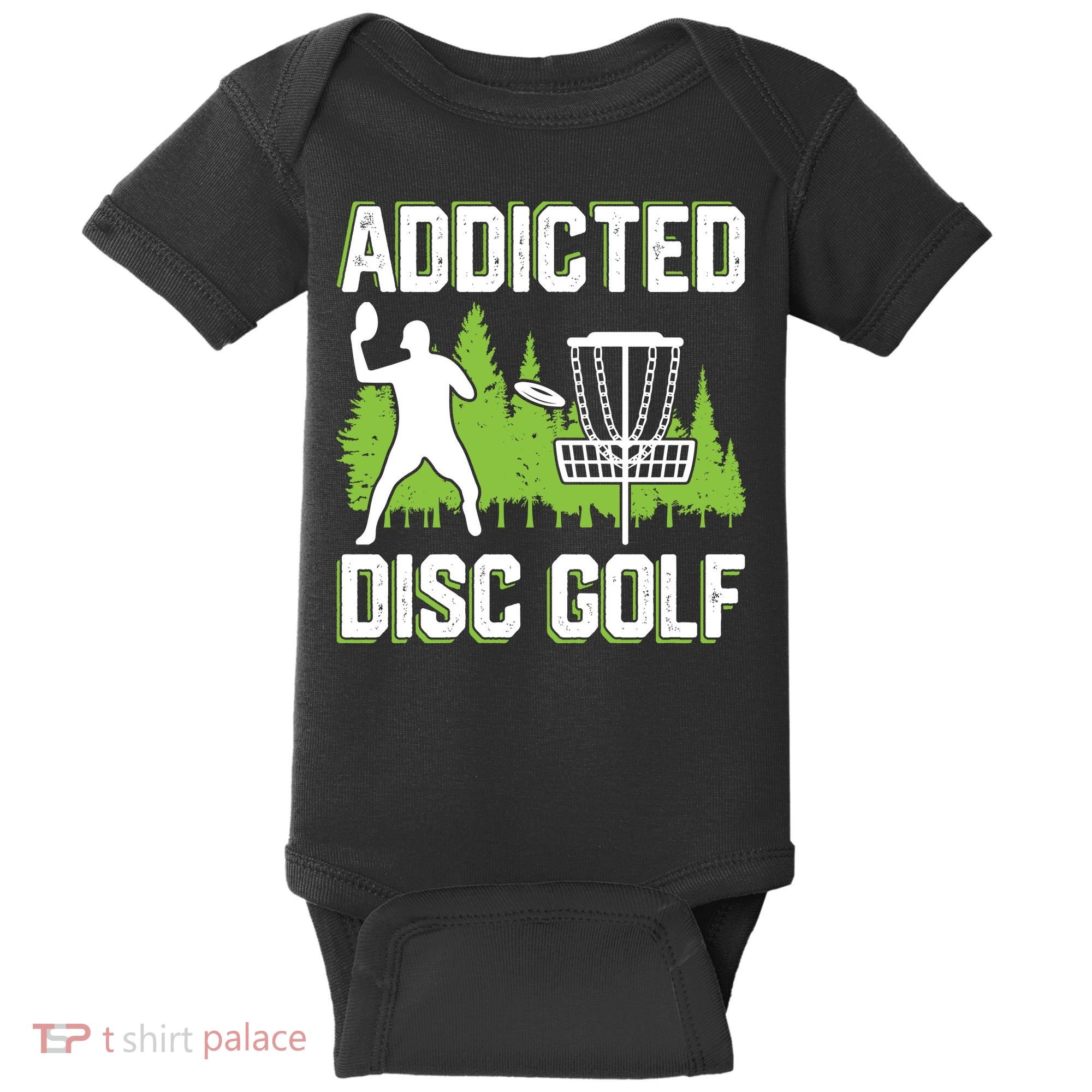 Addicted Disc Golf Tree Frisbee Golf Lovers Gift Baby Bodysuit