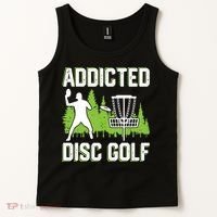 Addicted Disc Golf Tree Frisbee Golf Lovers Gift Tank Top thumb 2