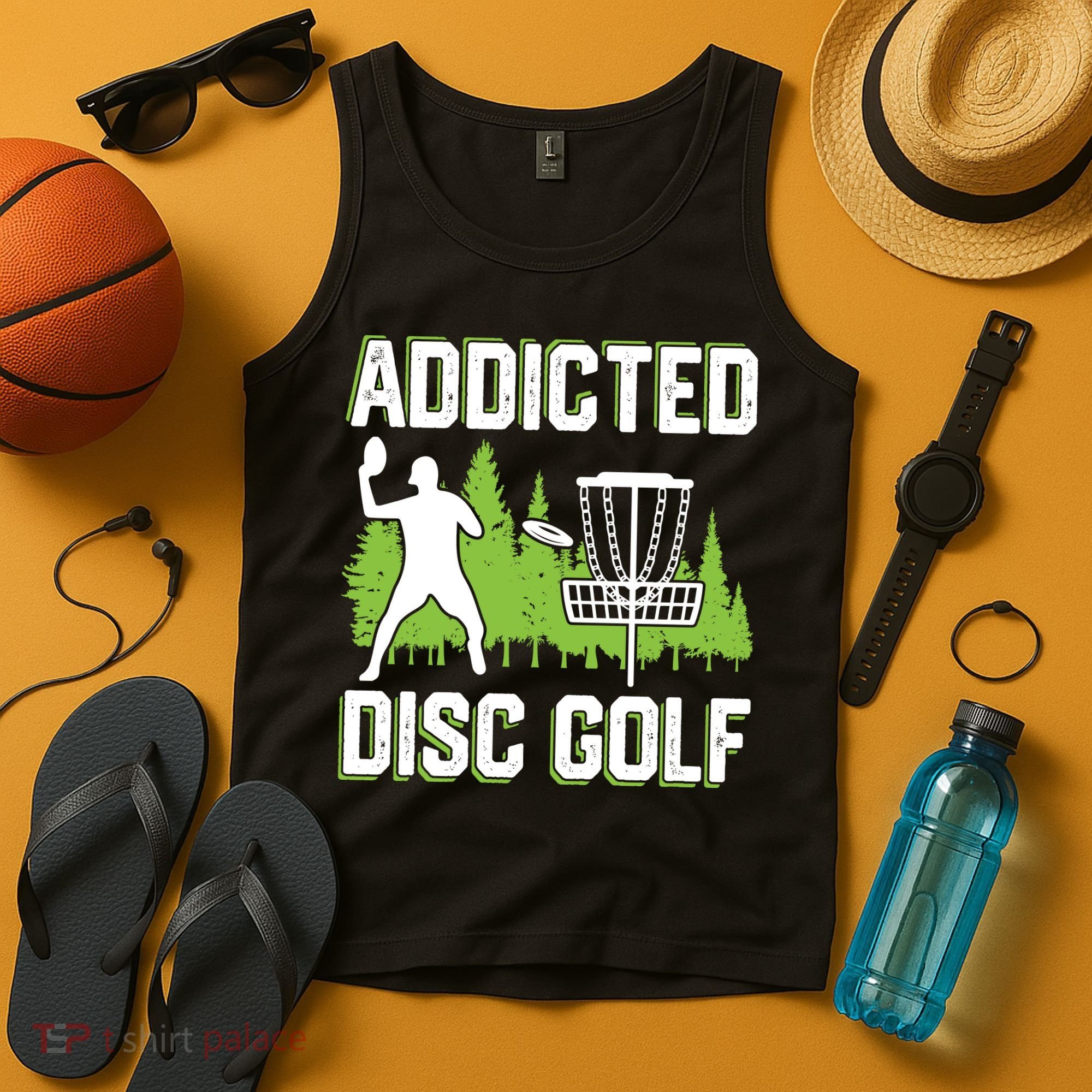 Addicted Disc Golf Tree Frisbee Golf Lovers Gift Tank Top