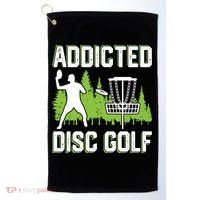 Addicted Disc Golf Tree Frisbee Golf Lovers Gift Golf Towel thumb 0