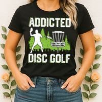 Addicted Disc Golf Tree Frisbee Golf Lovers Gift Women's T-Shirt thumb 2