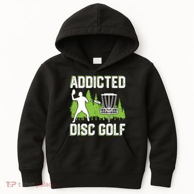 Addicted Disc Golf Tree Frisbee Golf Lovers Gift Kids Hoodie