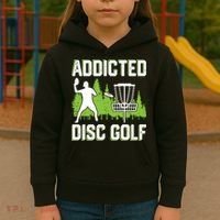 Addicted Disc Golf Tree Frisbee Golf Lovers Gift Kids Hoodie thumb 3