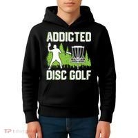 Addicted Disc Golf Tree Frisbee Golf Lovers Gift Kids Hoodie thumb 4