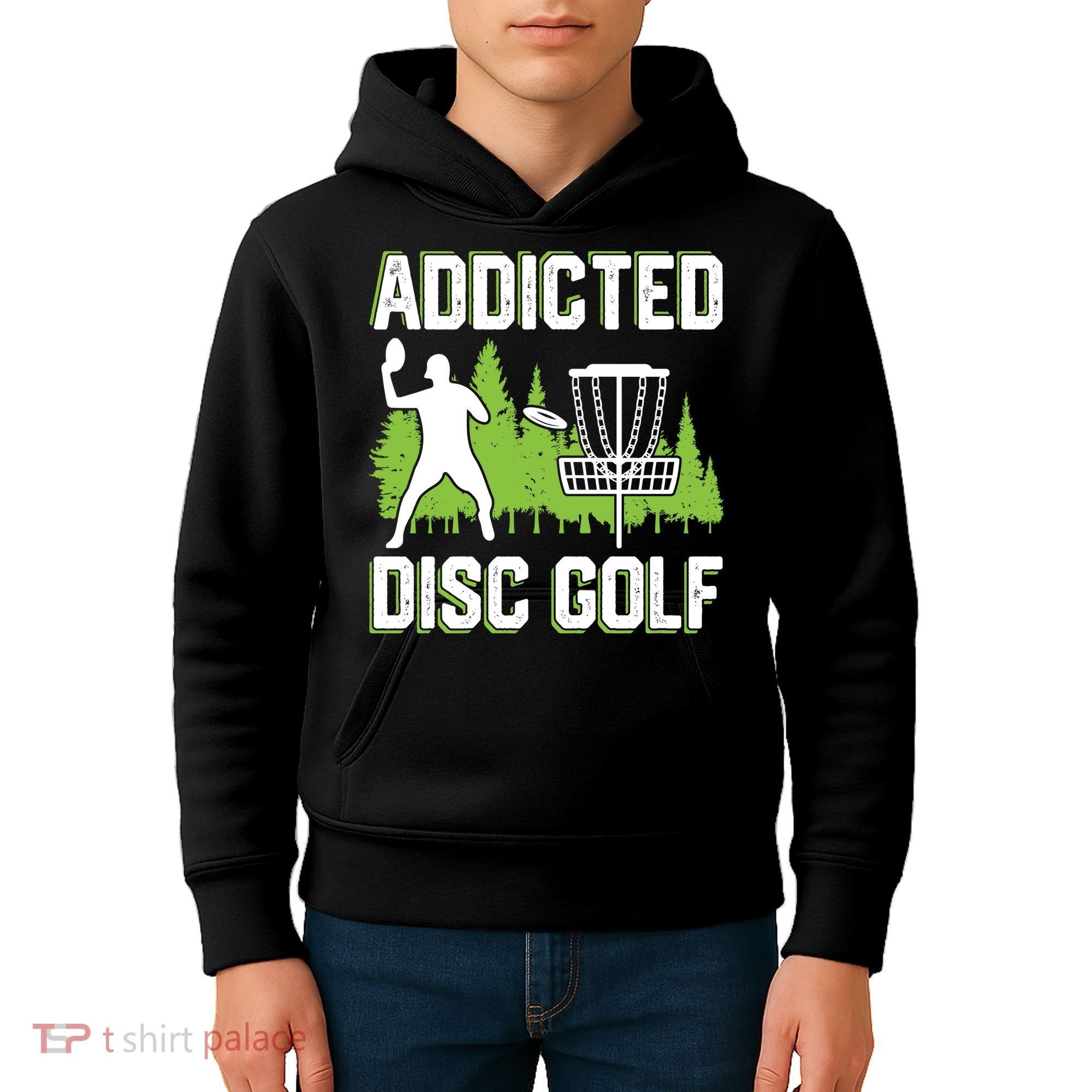 Addicted Disc Golf Tree Frisbee Golf Lovers Gift Kids Hoodie
