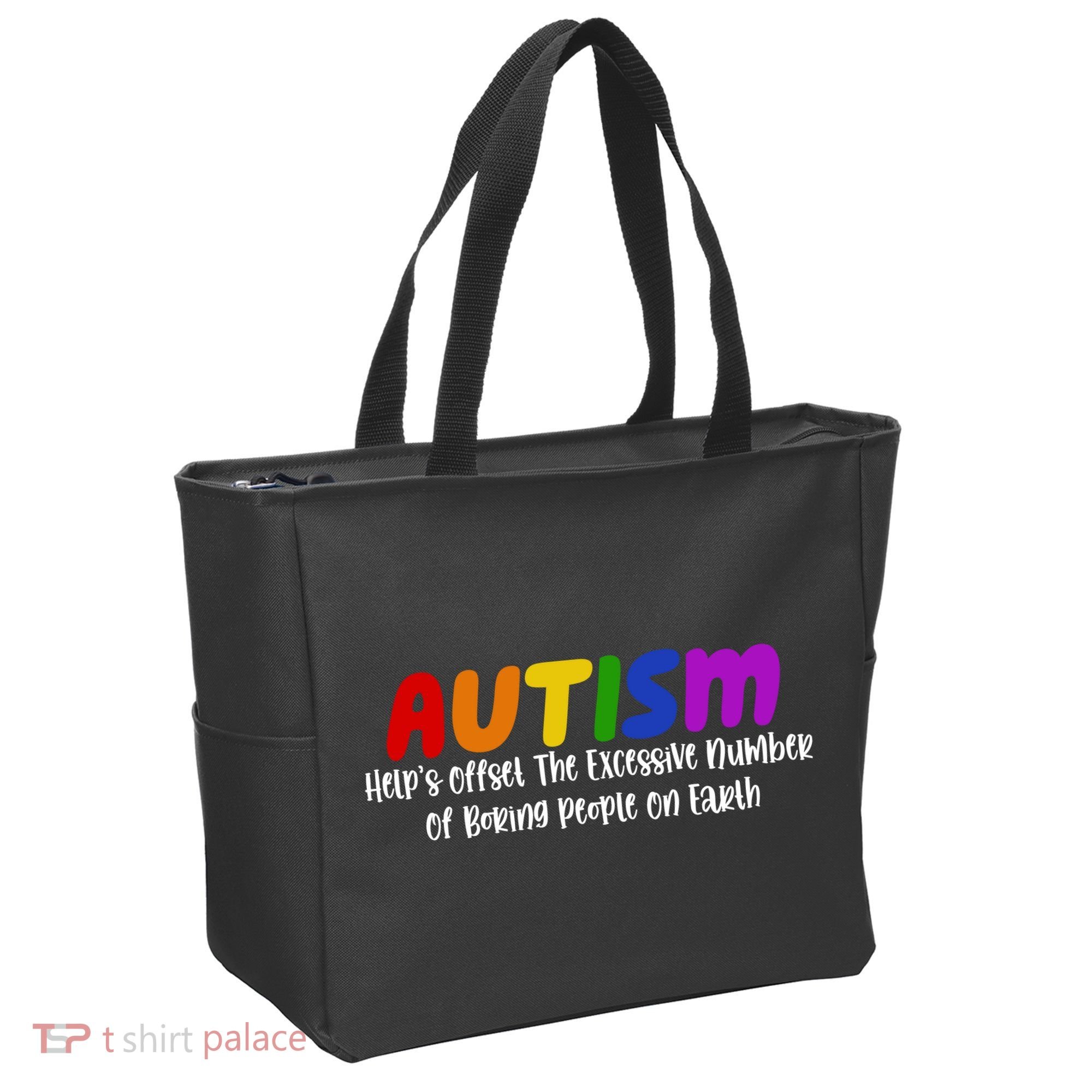 Autism Definition Helps Offset The Excessive Number Of Boring People On Earth Tote Bag