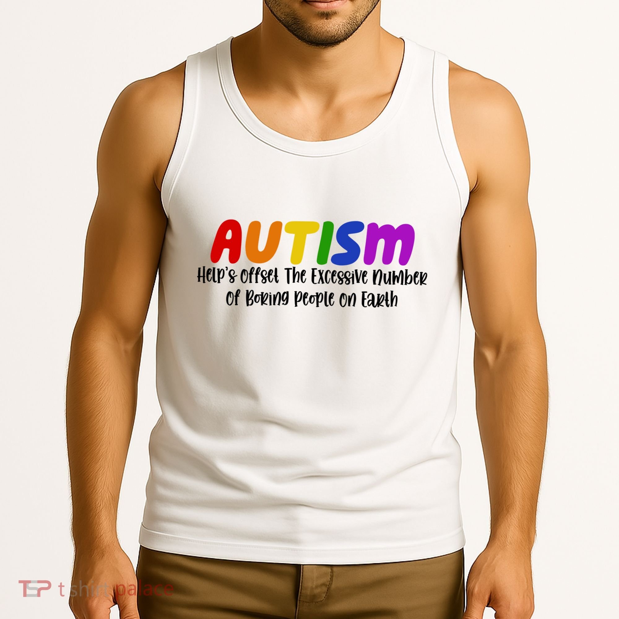Autism Definition Helps Offset The Excessive Number Of Boring People On Earth Tank Top