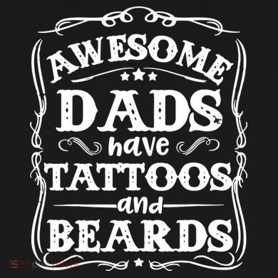 Awesome Dads Have Beards And Tattoos Funny 16 in Basic Backpack