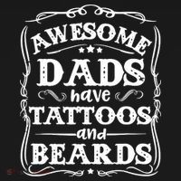 Awesome Dads Have Beards And Tattoos Funny 16 in Basic Backpack thumb 2