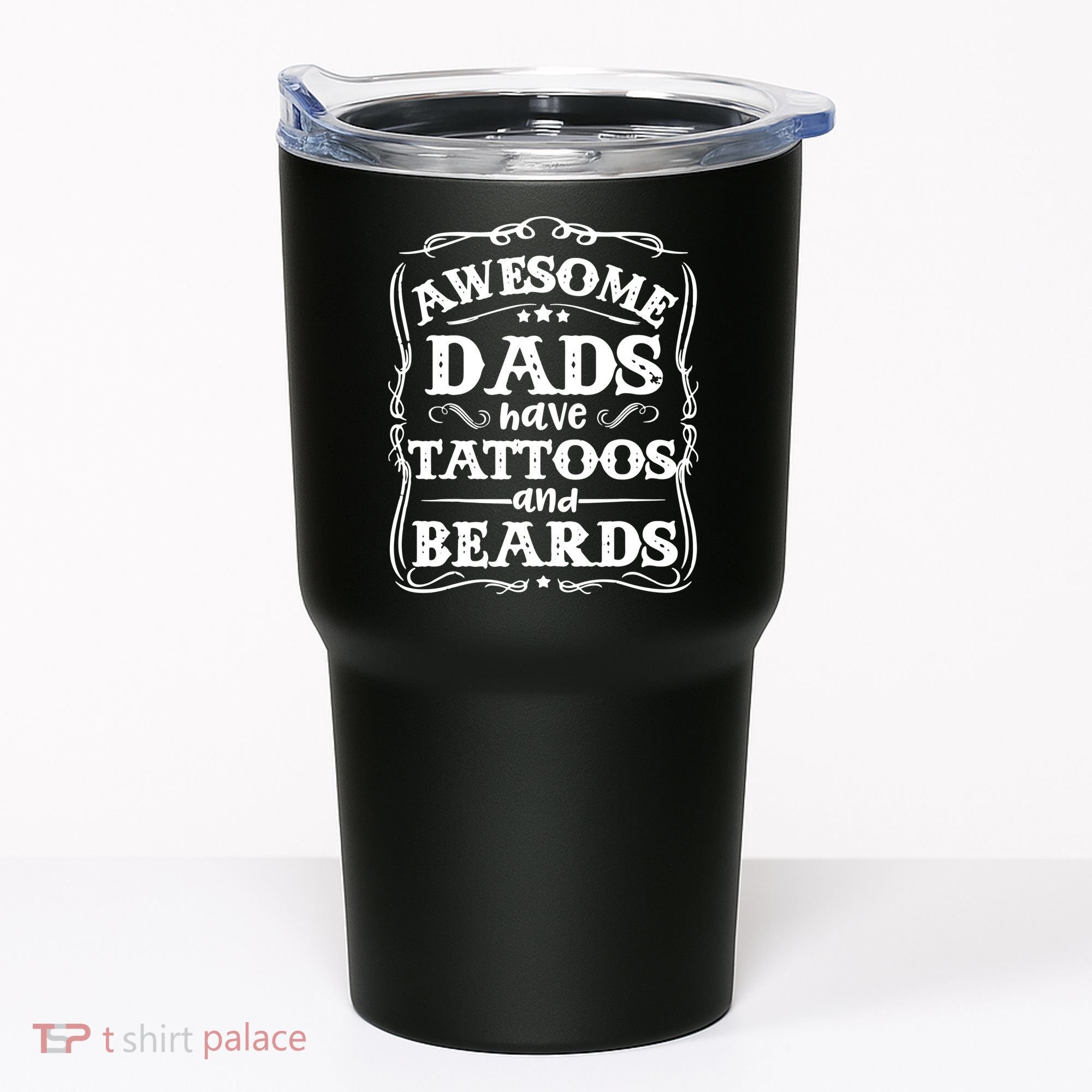 Awesome Dads Have Beards And Tattoos Funny Tumbler