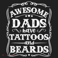 Awesome Dads Have Beards And Tattoos Funny Tumbler thumb 3