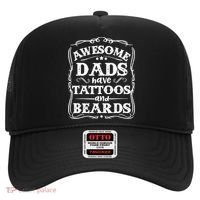 Awesome Dads Have Beards And Tattoos Funny Hat thumb 0