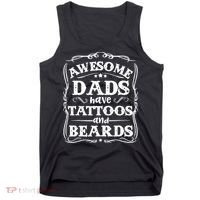 Awesome Dads Have Beards And Tattoos Funny Tank Top thumb 0