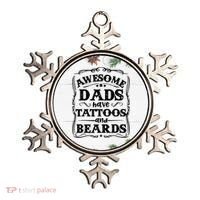 Awesome Dads Have Beards And Tattoos Funny Ornament thumb 0